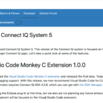 Connect IQの開発環境がVisual Studio Codeに移行。さようならEclipse。そして最近の走行距離公開